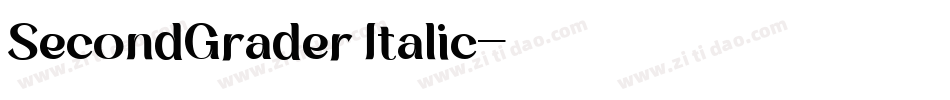 SecondGrader Italic字体转换